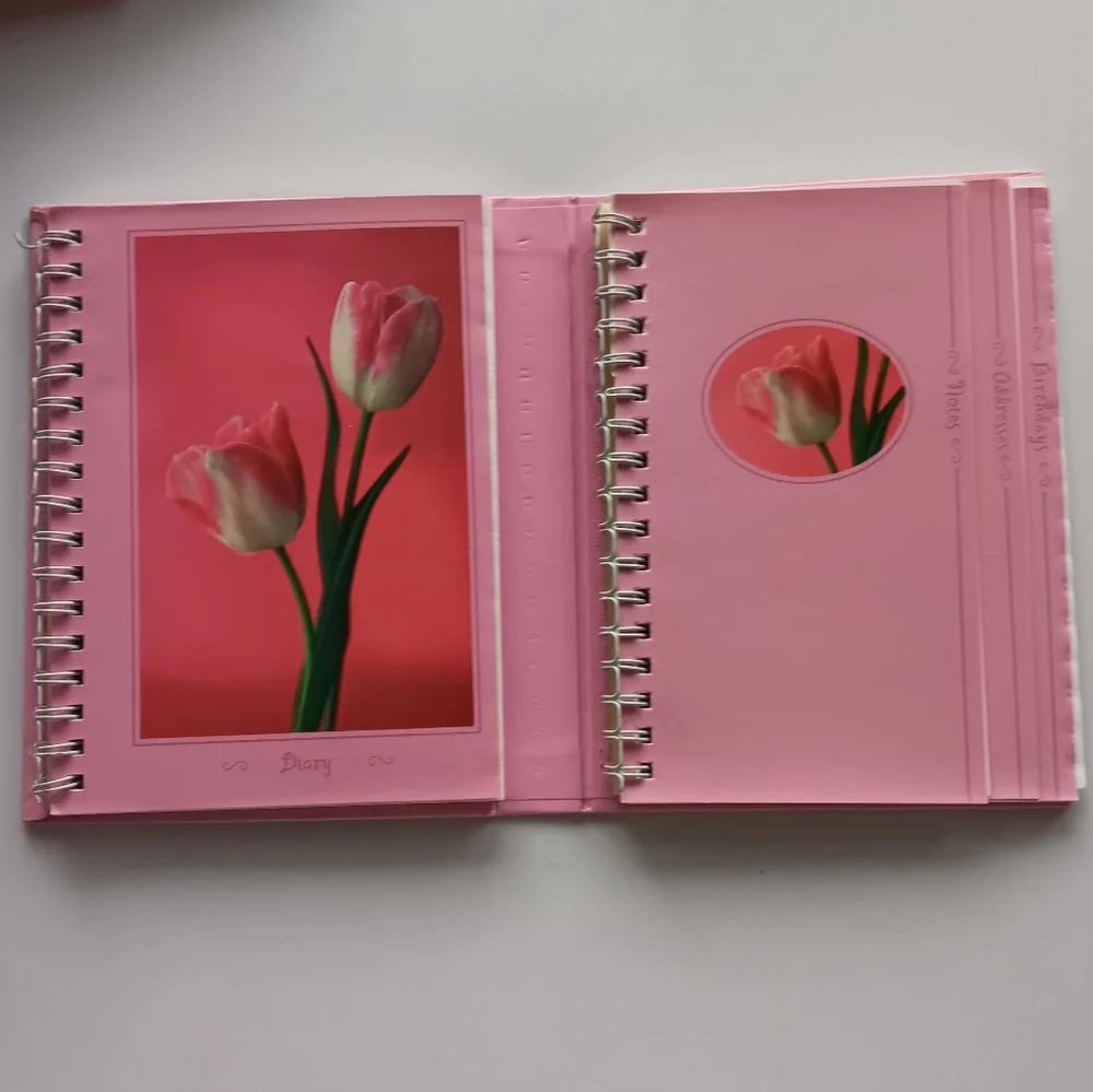 Unused Retro Spiral Notebook (two) & Diary/Address Book Bundle